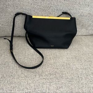 Khaite Augusta Black Bag in Pebbled Leather